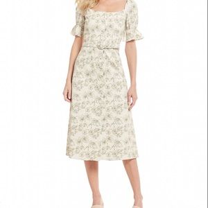 Gianni Bini midi square neck short sleeve dress